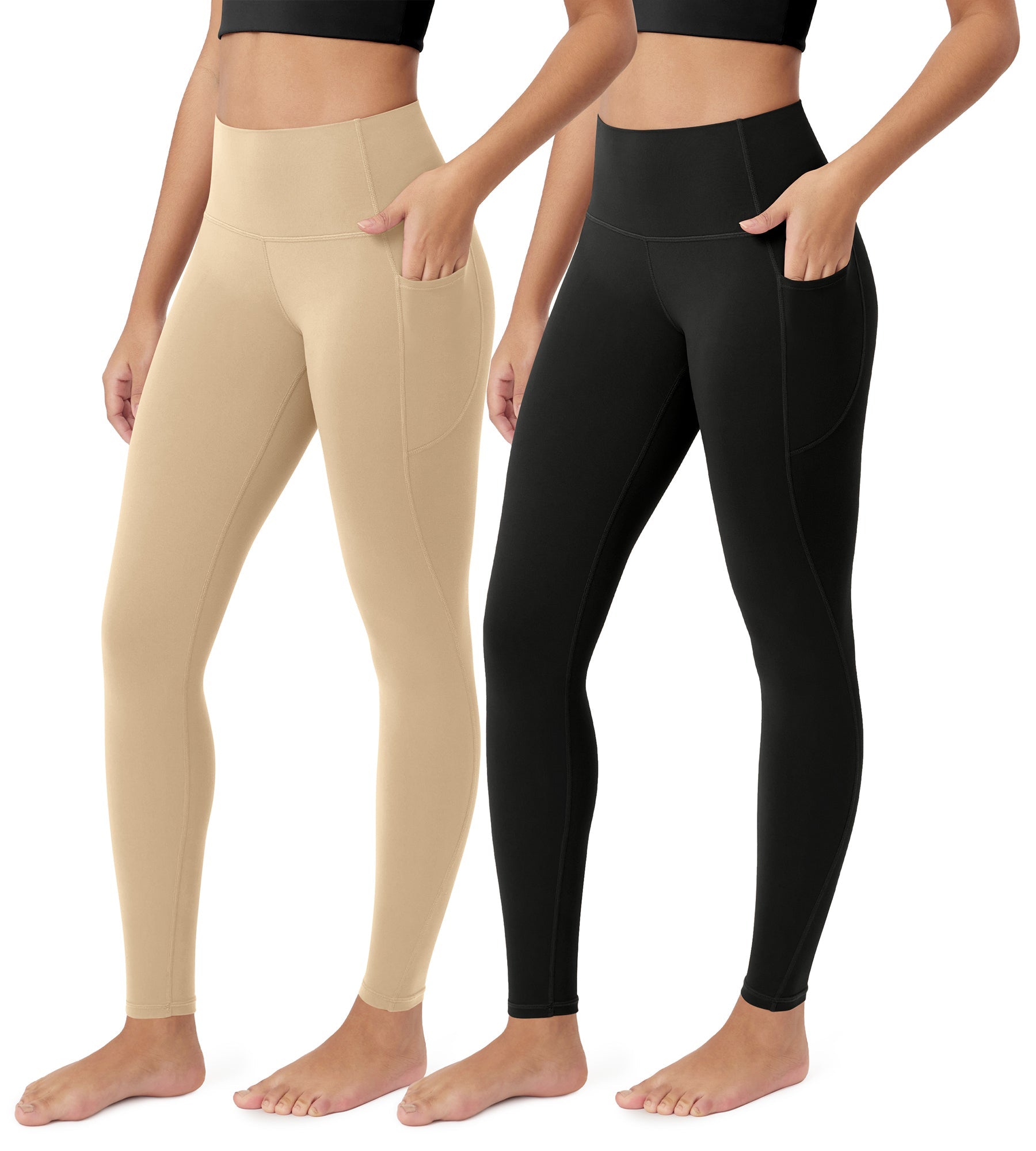 ODCLOUD 2-Pack 28â€?Buttery Soft Lounge Yoga Leggings with Pockets - ododos