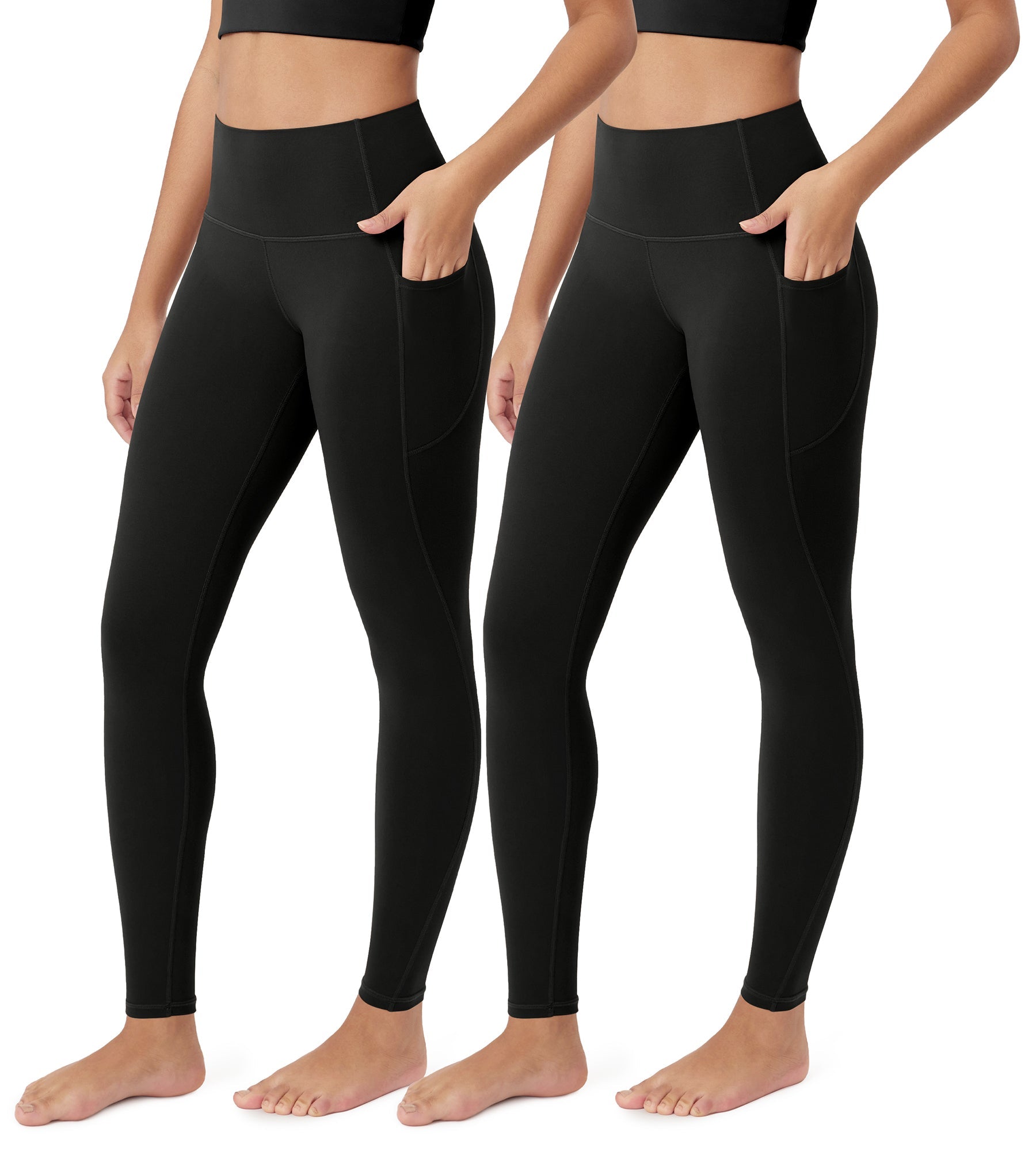 ODCLOUD 2-Pack 28â€?Buttery Soft Lounge Yoga Leggings with Pockets - ododos