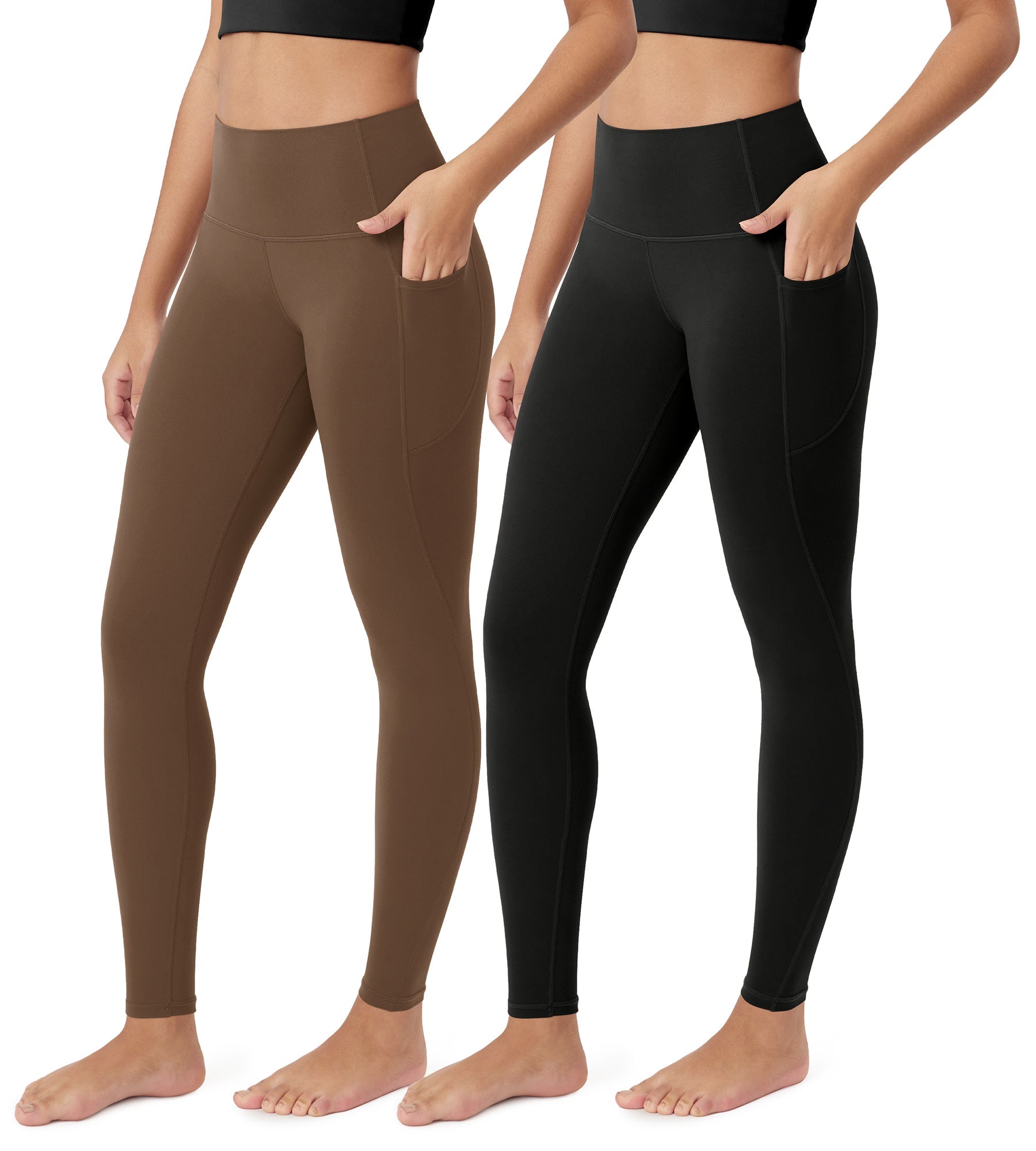 ODCLOUD 2-Pack 28â€?Buttery Soft Lounge Yoga Leggings with Pockets - ododos