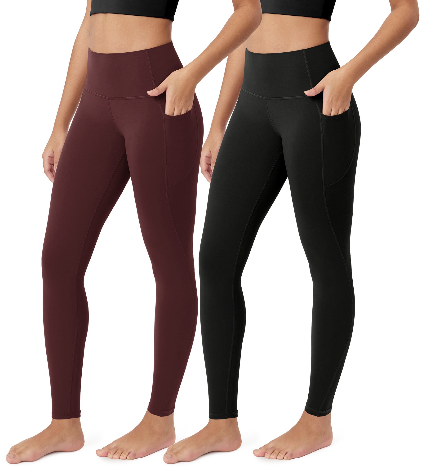 ODCLOUD 2-Pack 28â€?Buttery Soft Lounge Yoga Leggings with Pockets - ododos