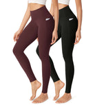 2-Pack 28" Buttery Soft Lounge Yoga Leggings with Pockets - ododos