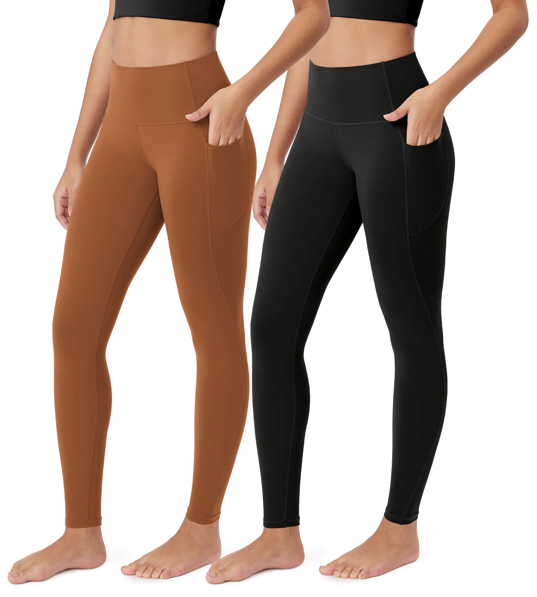 ODCLOUD 2-Pack 28â€?Buttery Soft Lounge Yoga Leggings with Pockets - ododos