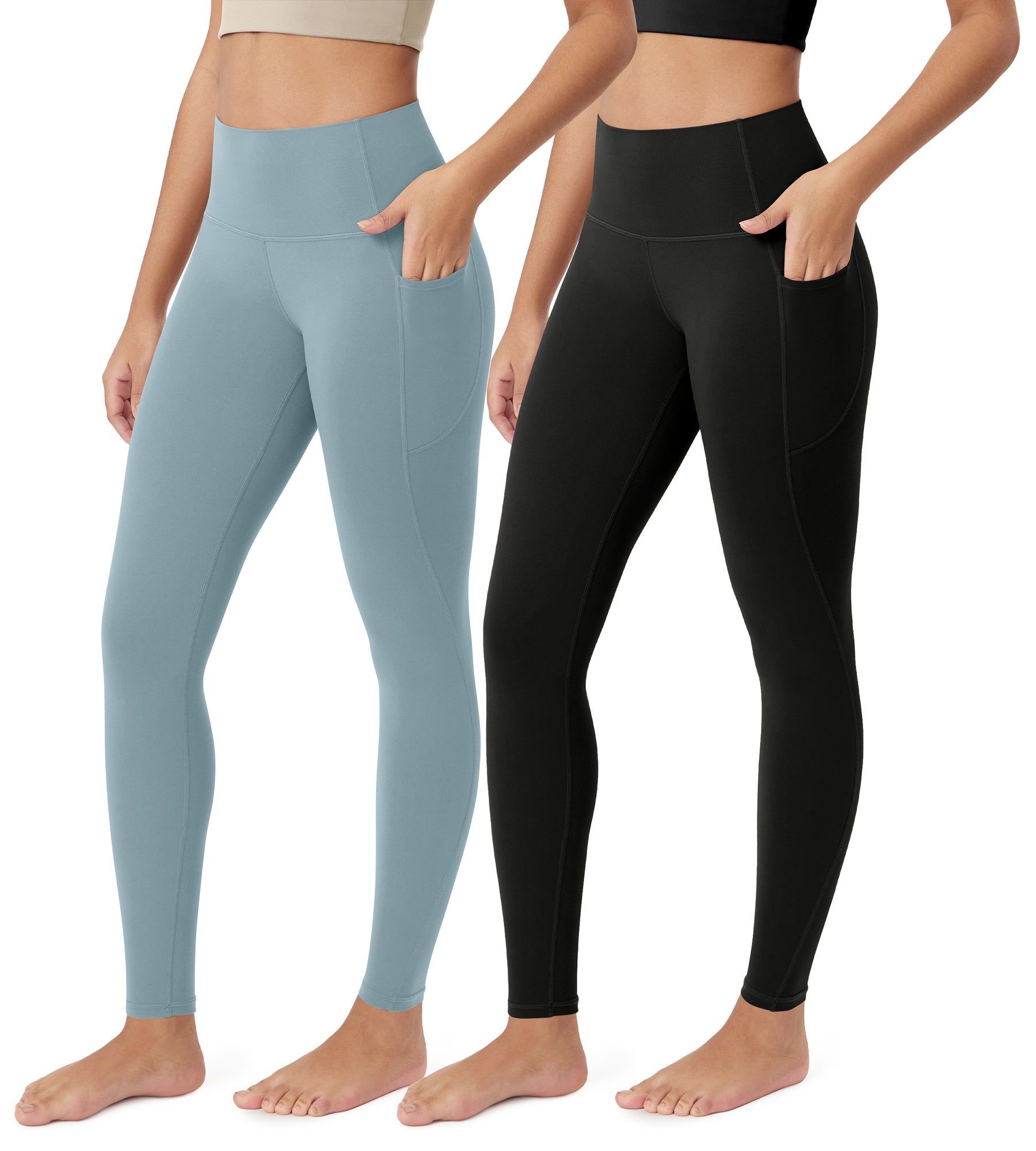 ODCLOUD 2-Pack 28â€?Buttery Soft Lounge Yoga Leggings with Pockets - ododos