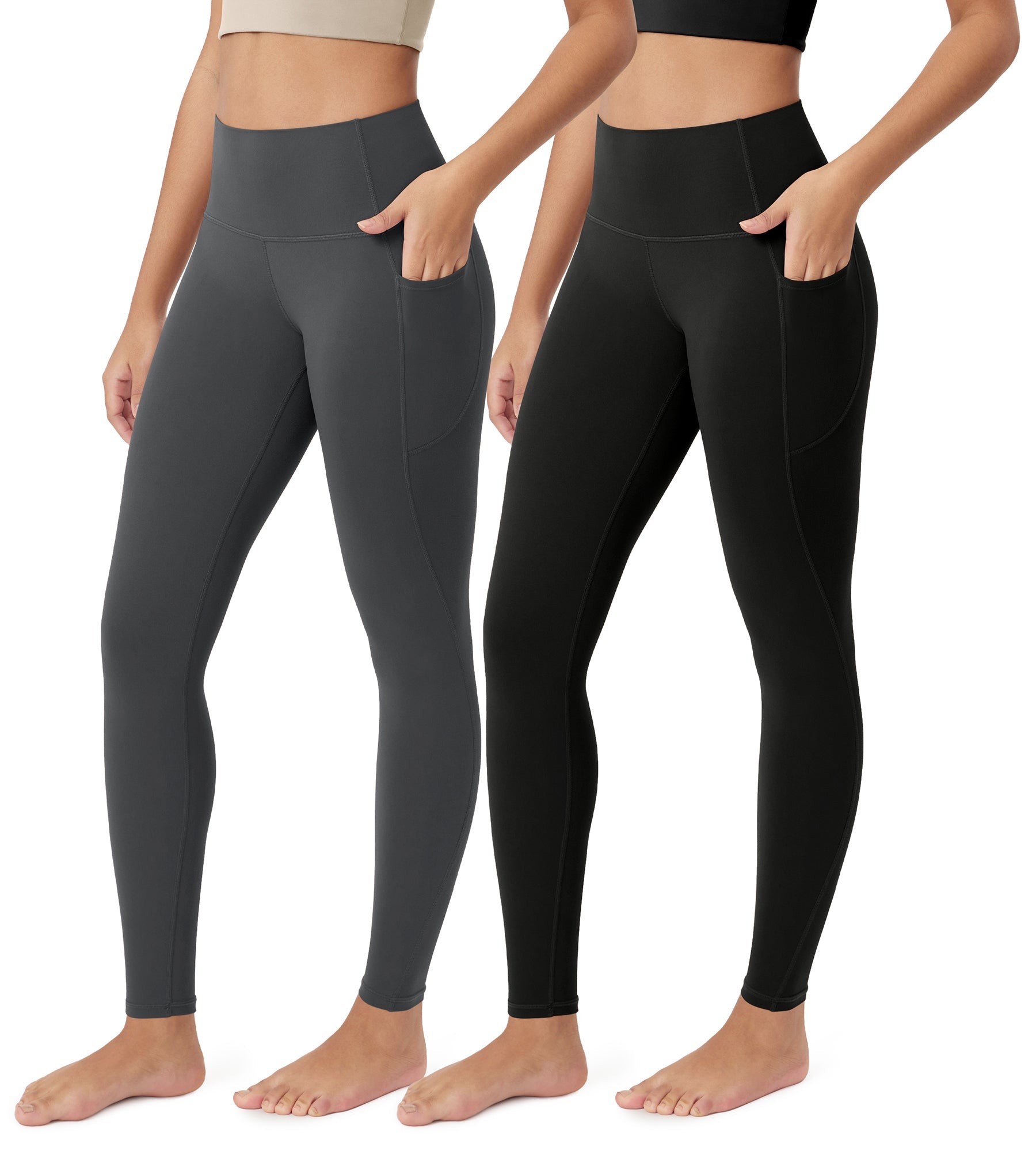 ODCLOUD 2-Pack 28â€?Buttery Soft Lounge Yoga Leggings with Pockets - ododos