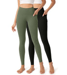 2-Pack 28" Buttery Soft Lounge Yoga Leggings with Pockets - ododos