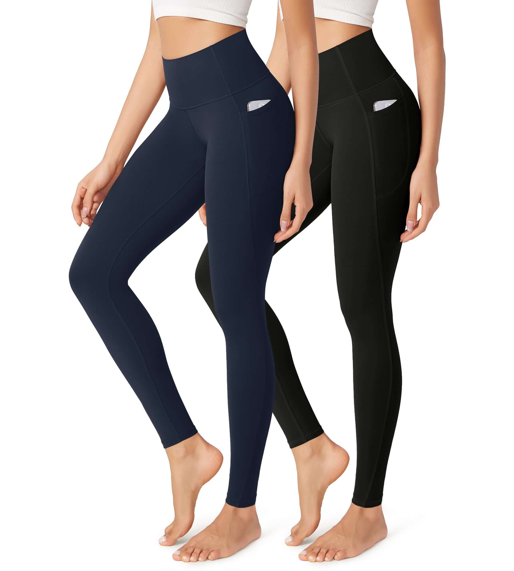 2-Pack 28" Buttery Soft Lounge Yoga Leggings with Pockets - ododos