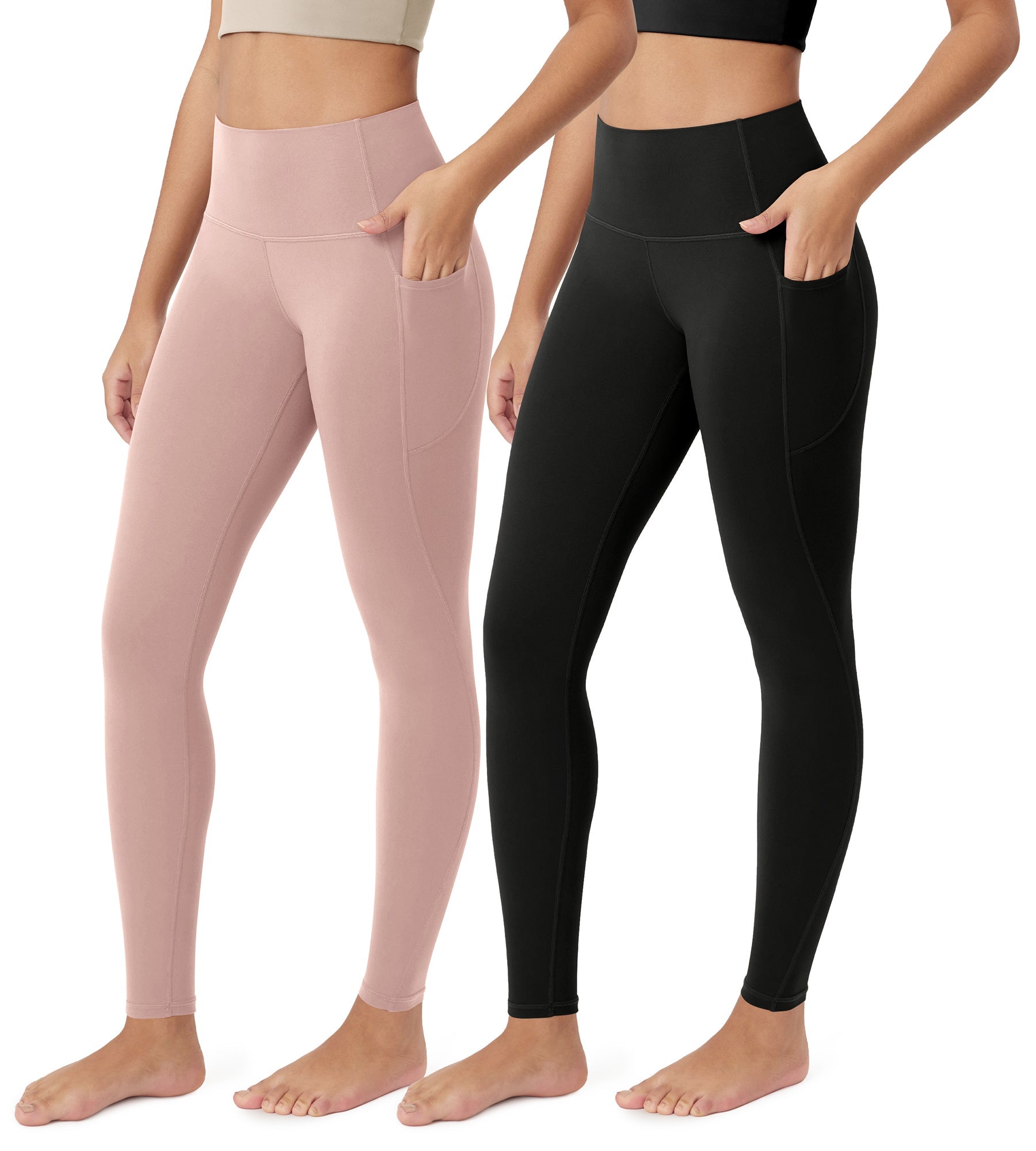 ODCLOUD 2-Pack 28â€?Buttery Soft Lounge Yoga Leggings with Pockets - ododos
