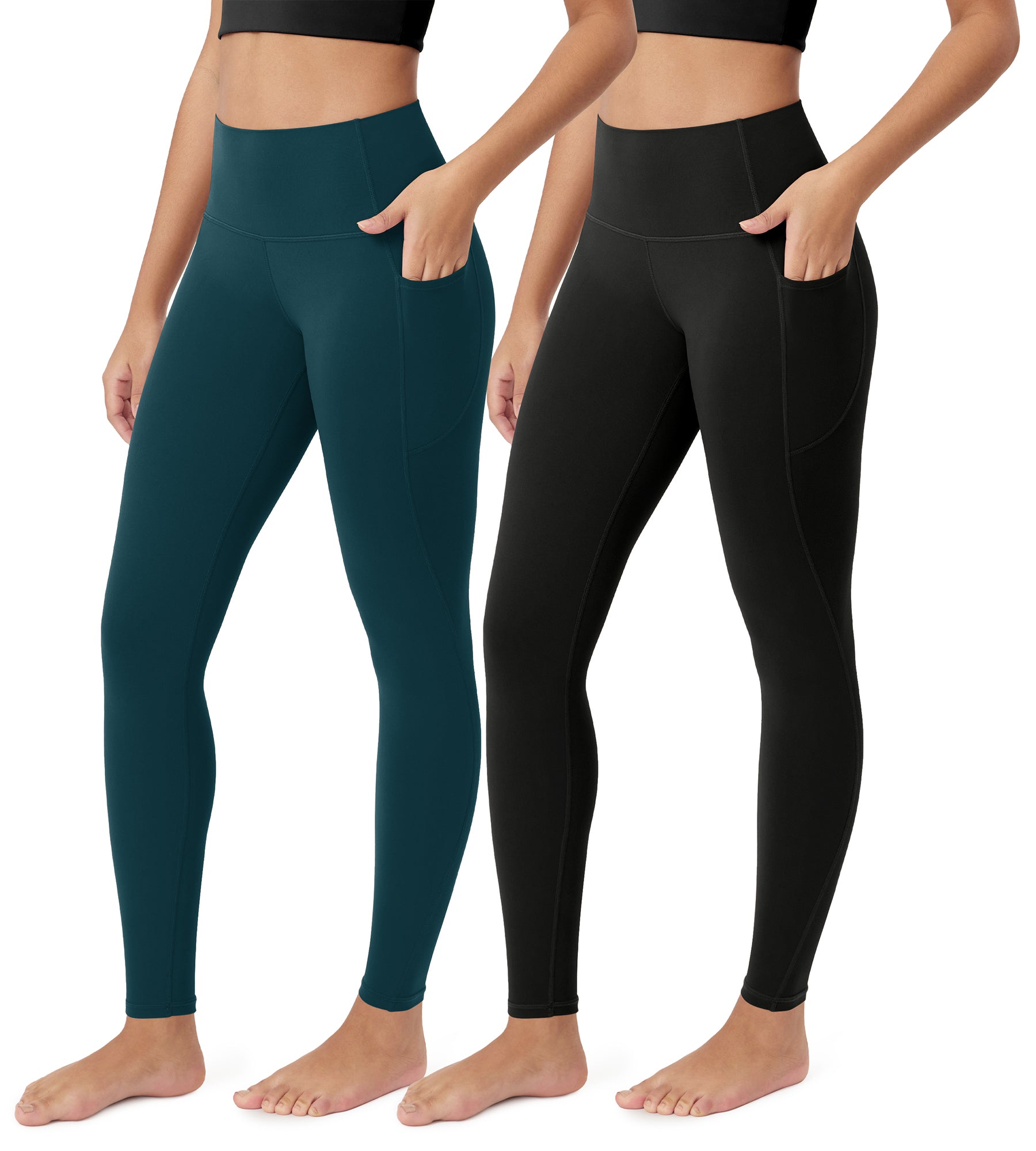 ODCLOUD 2-Pack 28â€?Buttery Soft Lounge Yoga Leggings with Pockets - ododos