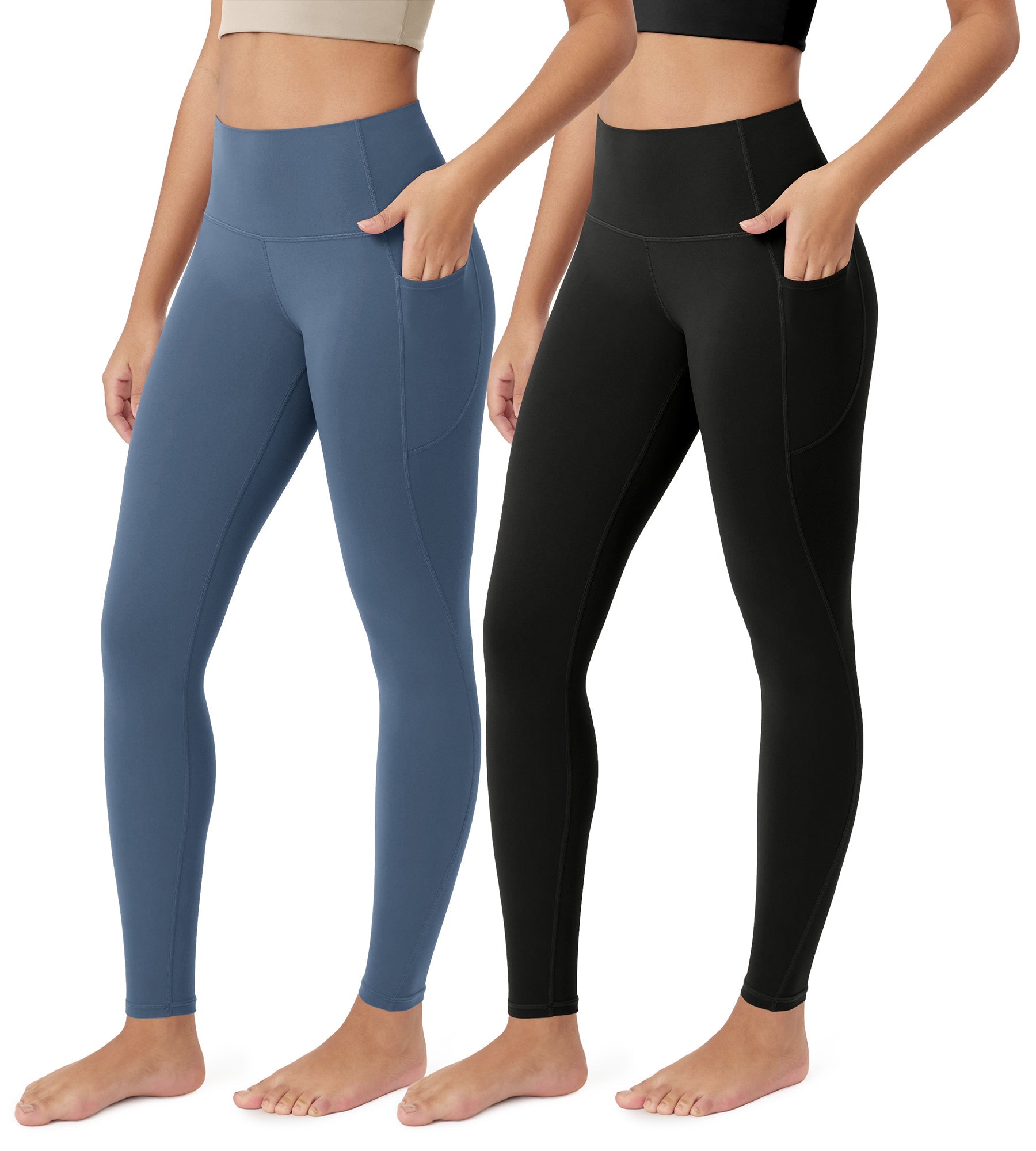 ODCLOUD 2-Pack 28â€?Buttery Soft Lounge Yoga Leggings with Pockets - ododos