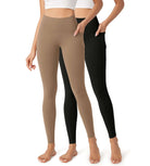 2-Pack 28" Buttery Soft Lounge Yoga Leggings with Pockets - ododos