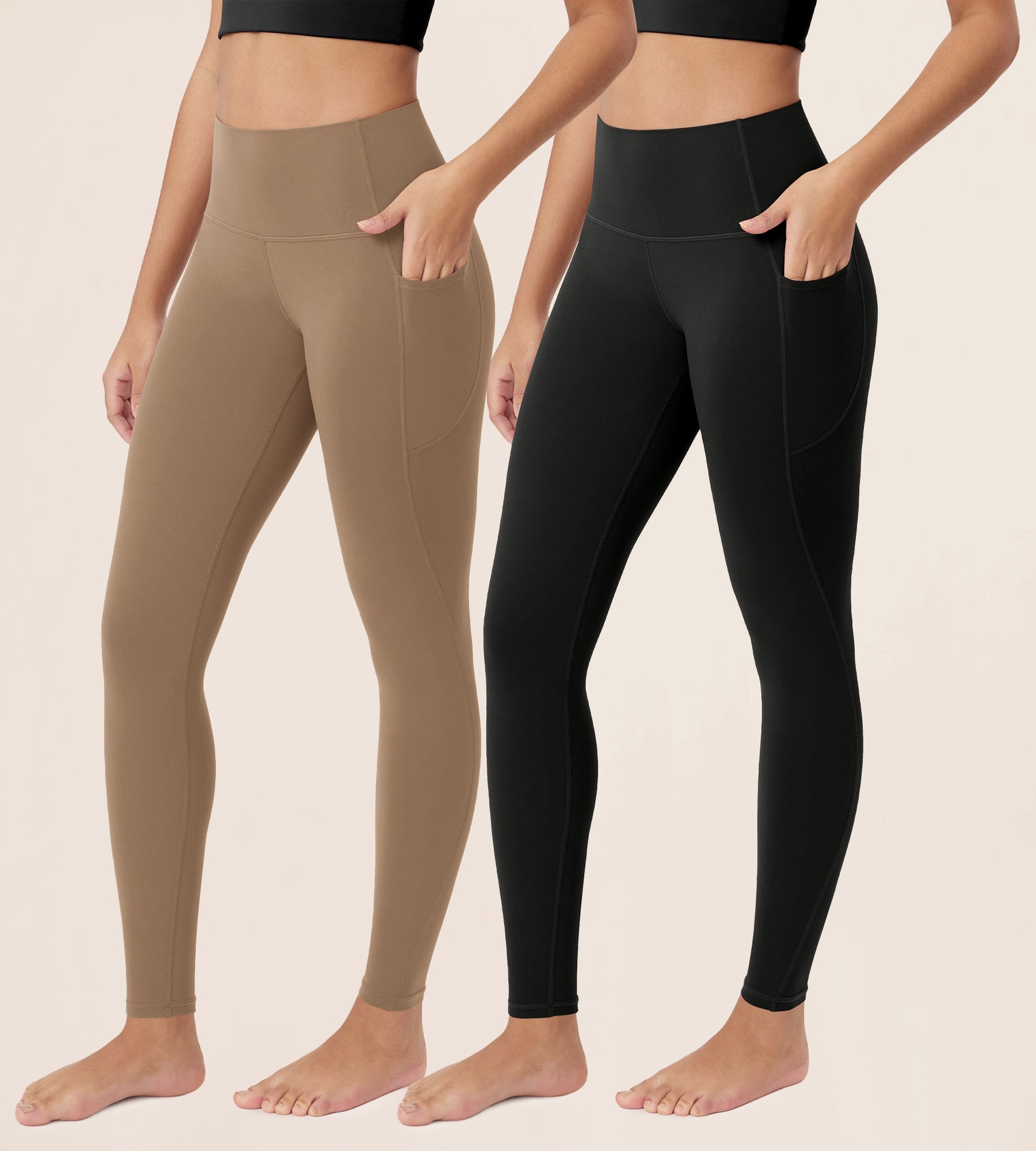 ODCLOUD 2-Pack 28â€?Buttery Soft Lounge Yoga Leggings with Pockets - ododos
