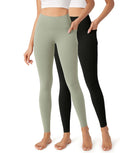 2-Pack 28" Buttery Soft Lounge Yoga Leggings with Pockets - ododos