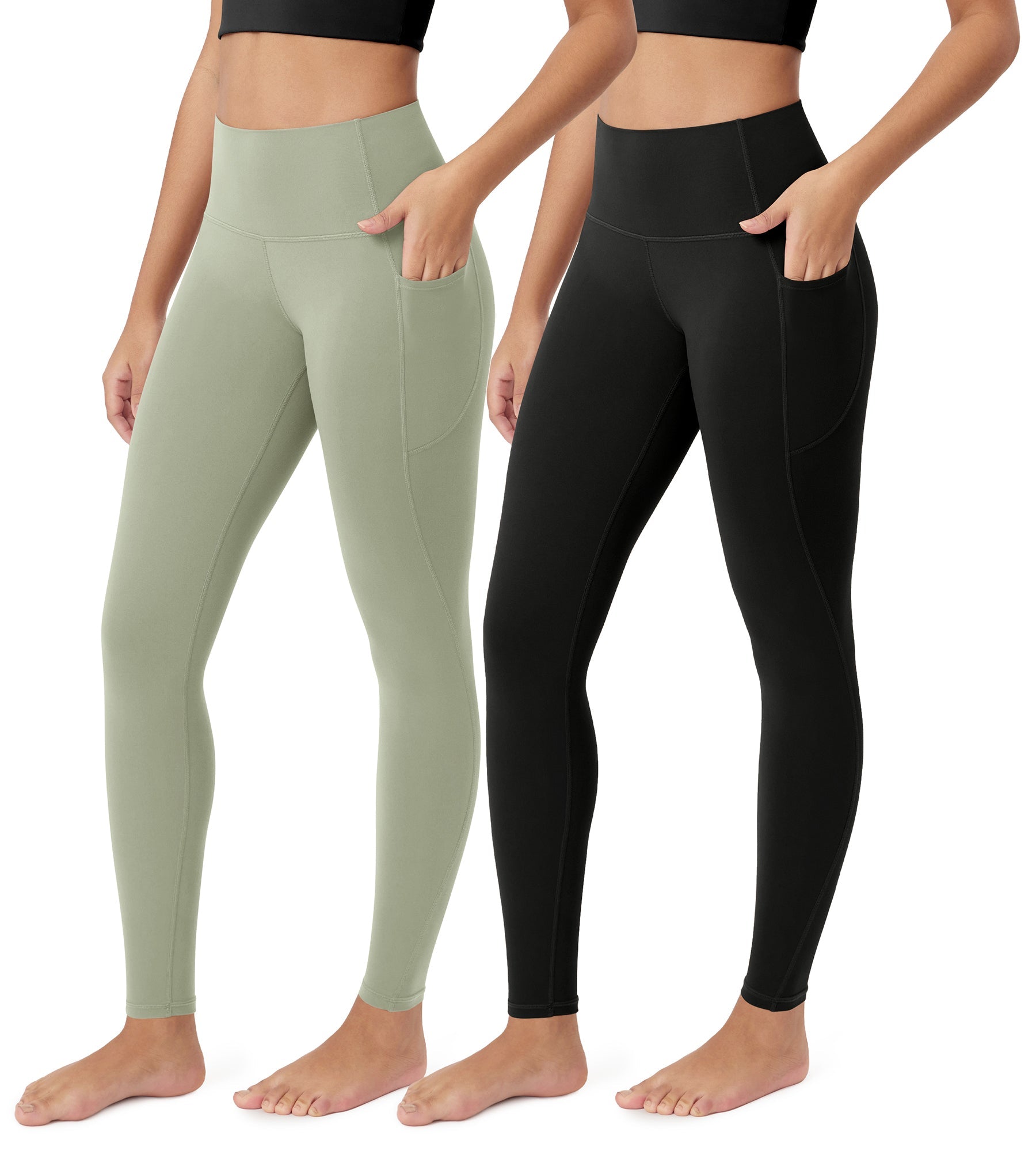 ODCLOUD 2-Pack 28â€?Buttery Soft Lounge Yoga Leggings with Pockets - ododos