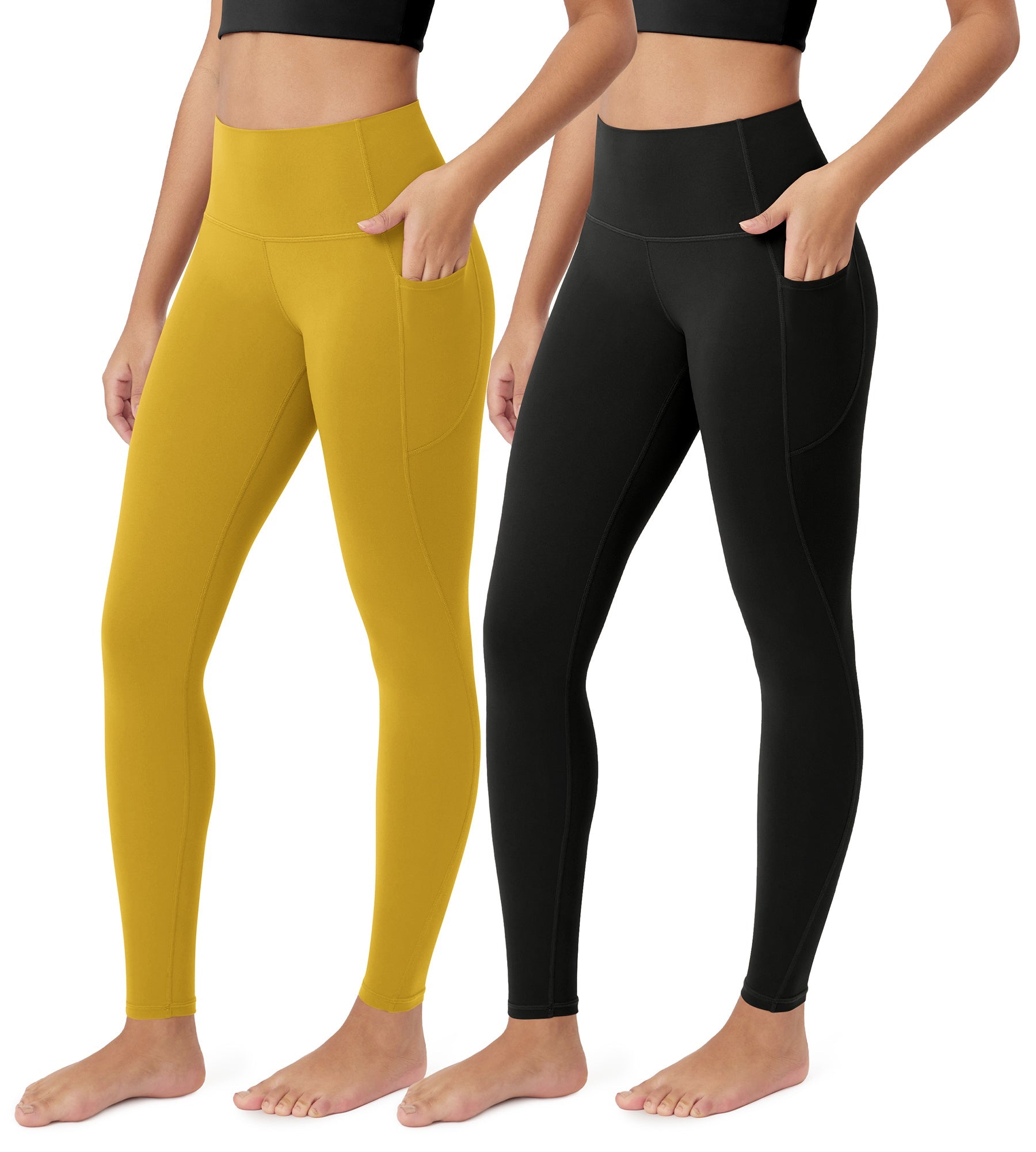 ODCLOUD 2-Pack 28â€?Buttery Soft Lounge Yoga Leggings with Pockets - ododos