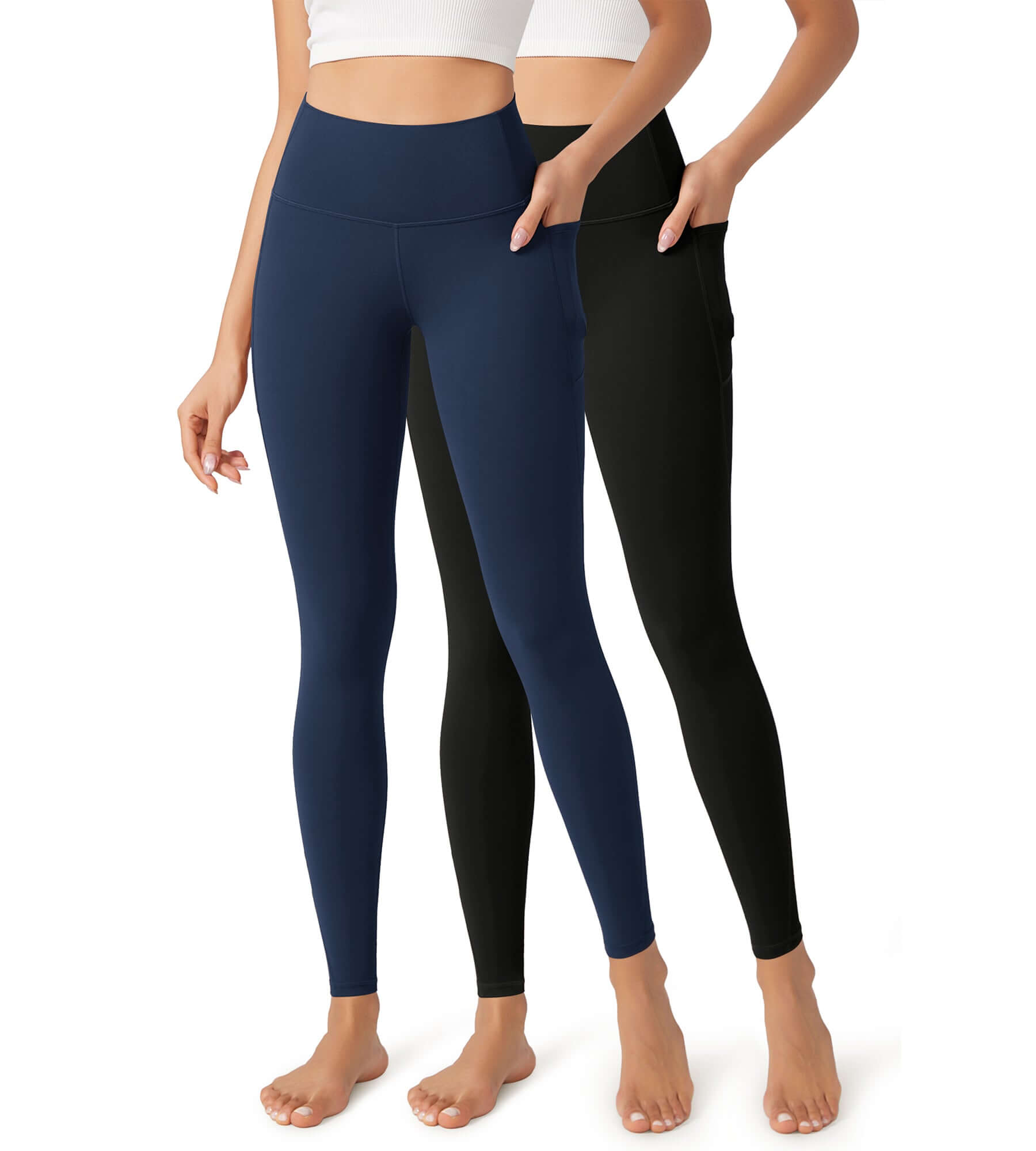 2-Pack 28" Buttery Soft Lounge Yoga Leggings with Pockets - ododos