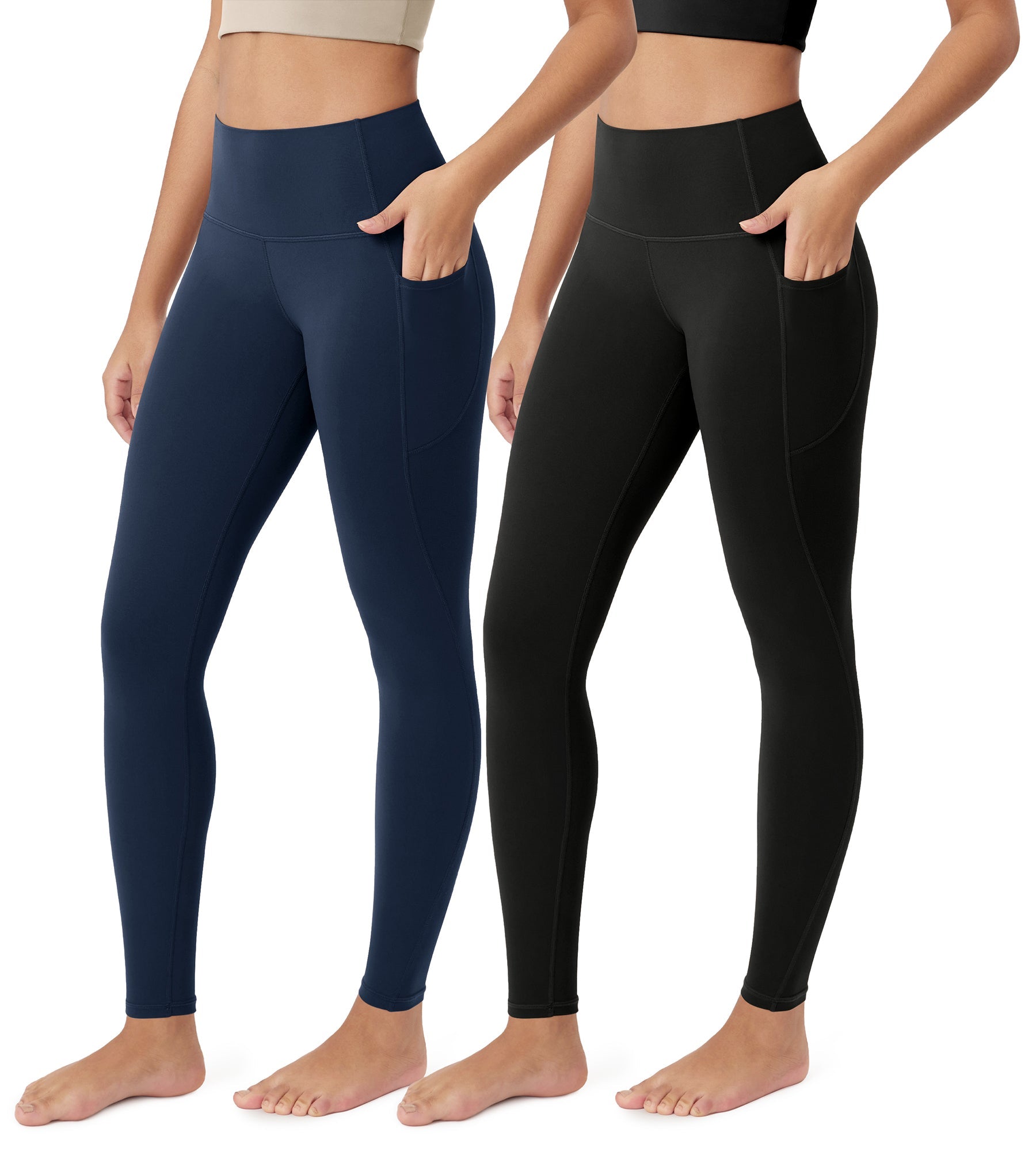 ODCLOUD 2-Pack 28â€?Buttery Soft Lounge Yoga Leggings with Pockets - ododos