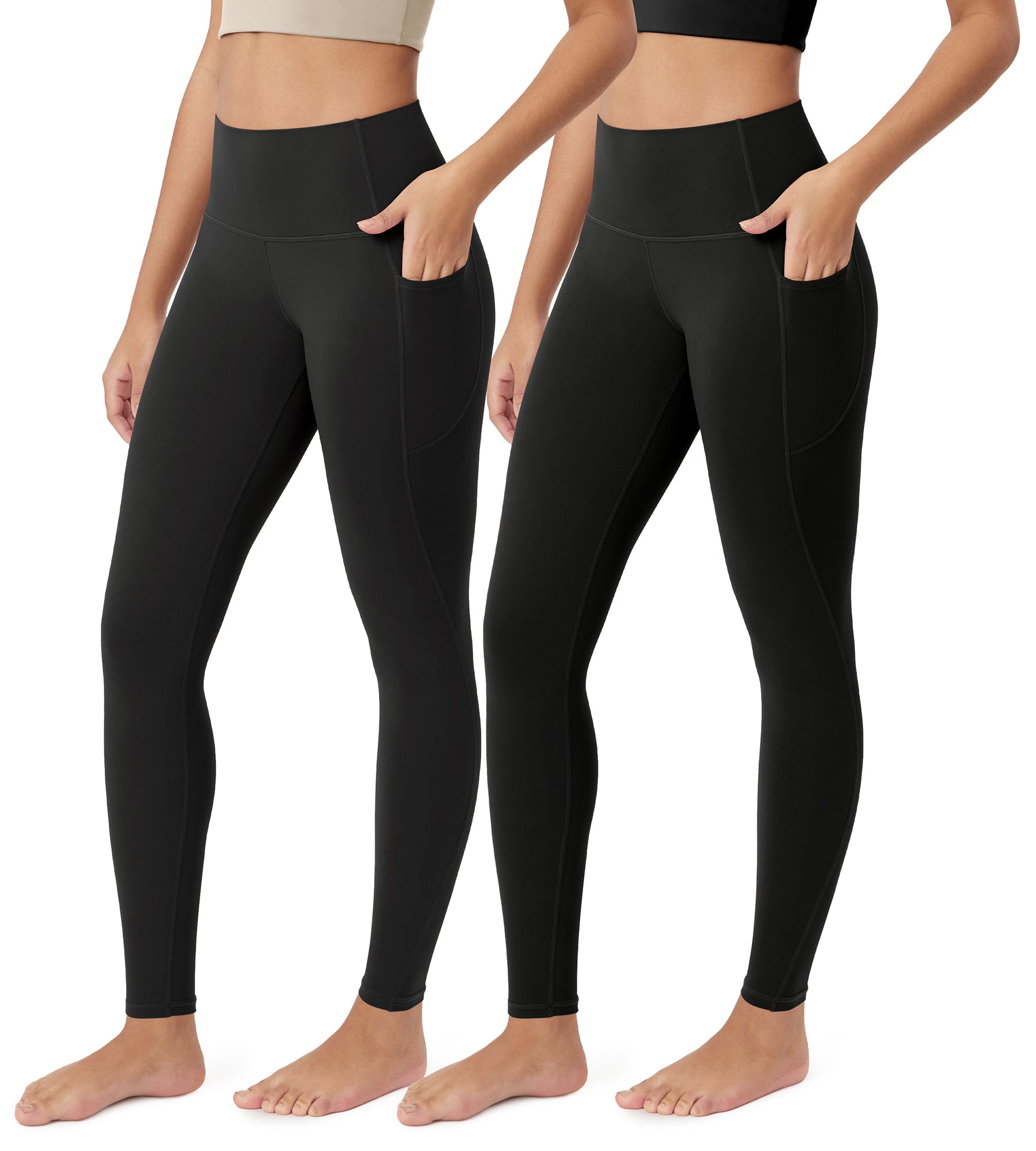 ODCLOUD 2-Pack 28â€?Buttery Soft Lounge Yoga Leggings with Pockets - ododos