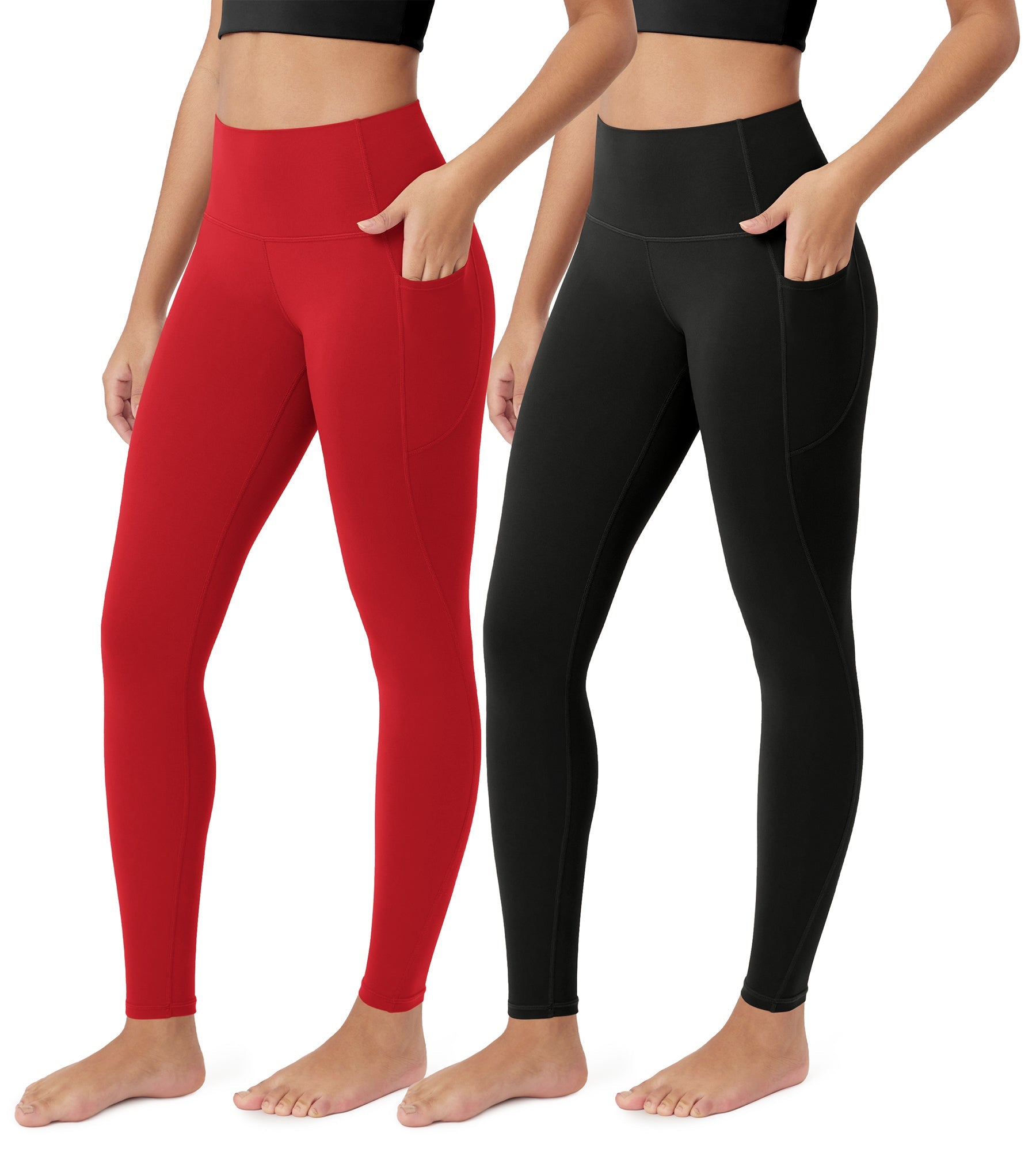 ODCLOUD 2-Pack 28â€?Buttery Soft Lounge Yoga Leggings with Pockets - ododos
