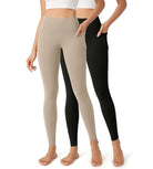 2-Pack 28" Buttery Soft Lounge Yoga Leggings with Pockets - ododos