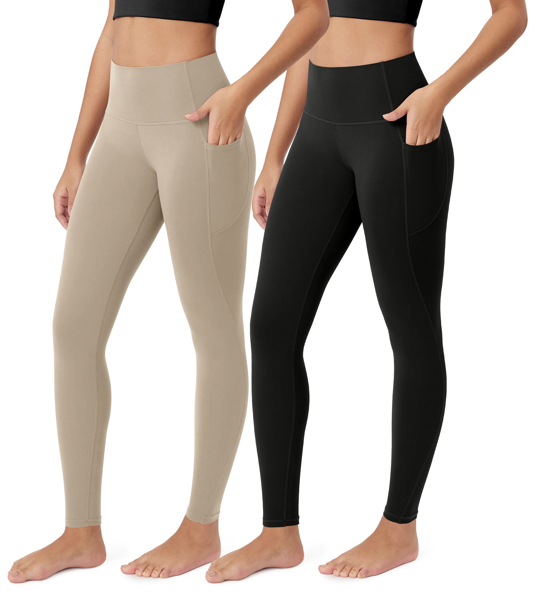 ODCLOUD 2-Pack 28â€?Buttery Soft Lounge Yoga Leggings with Pockets - ododos
