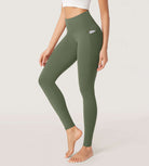 28" Odcloud Buttery Soft Yoga High Waist Yoga Leggings with Pockets Dark Olive - ododos