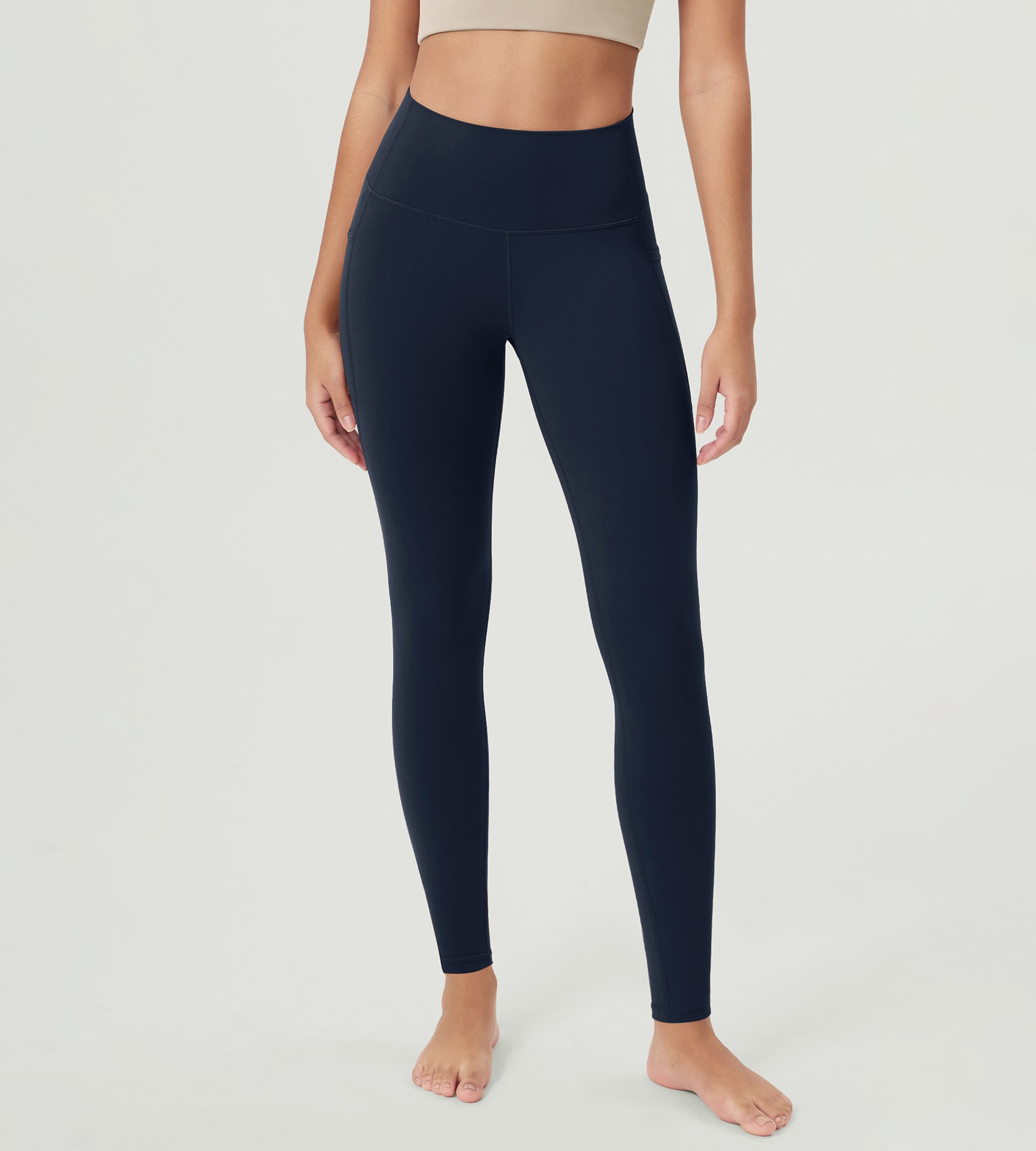 ODCLOUD 28â€?Buttery Soft Lounge Yoga Leggings with Pockets Deep Navy - ododos