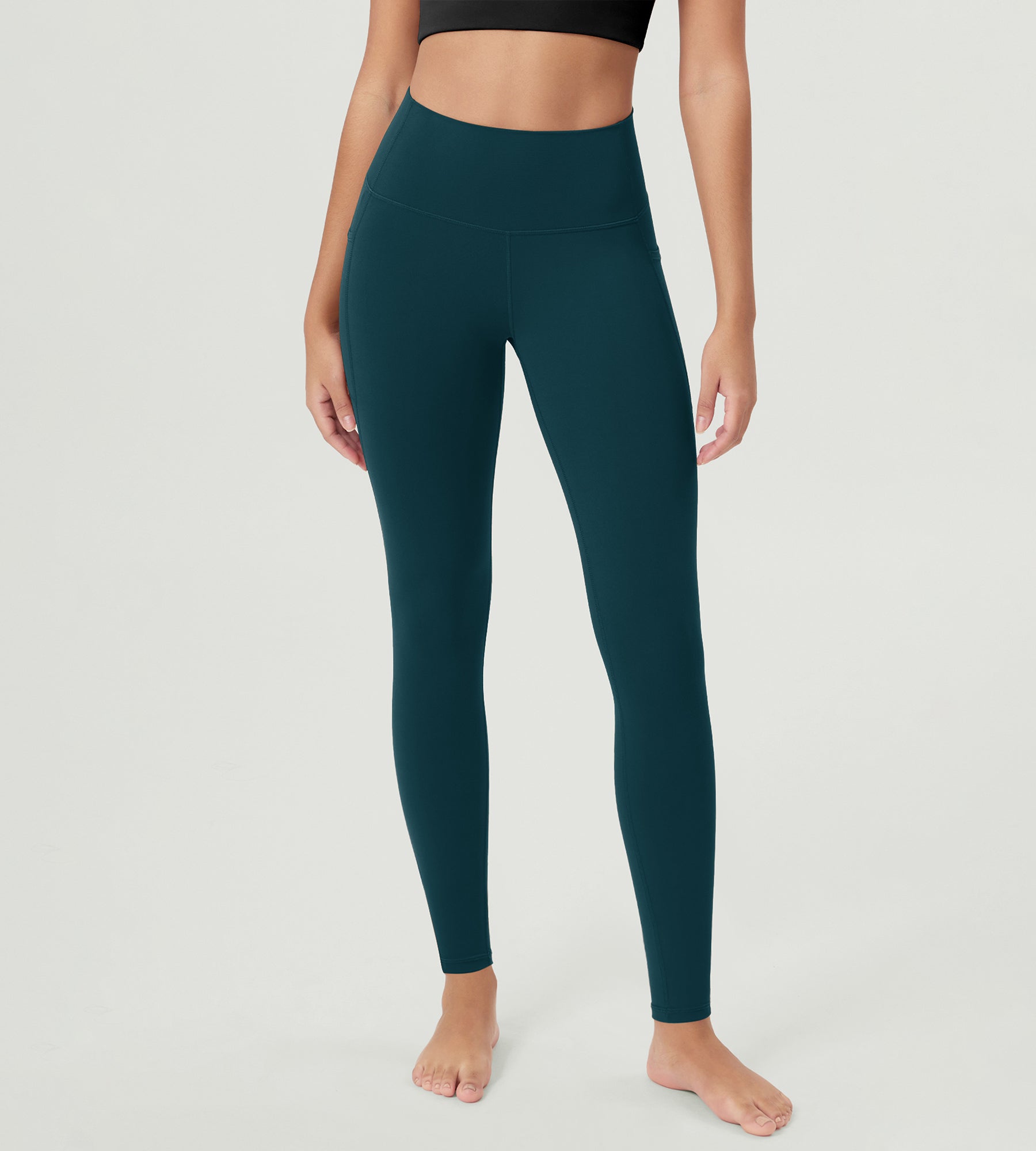 ODCLOUD 28â€?Buttery Soft Lounge Yoga Leggings with Pockets Forest Teal - ododos