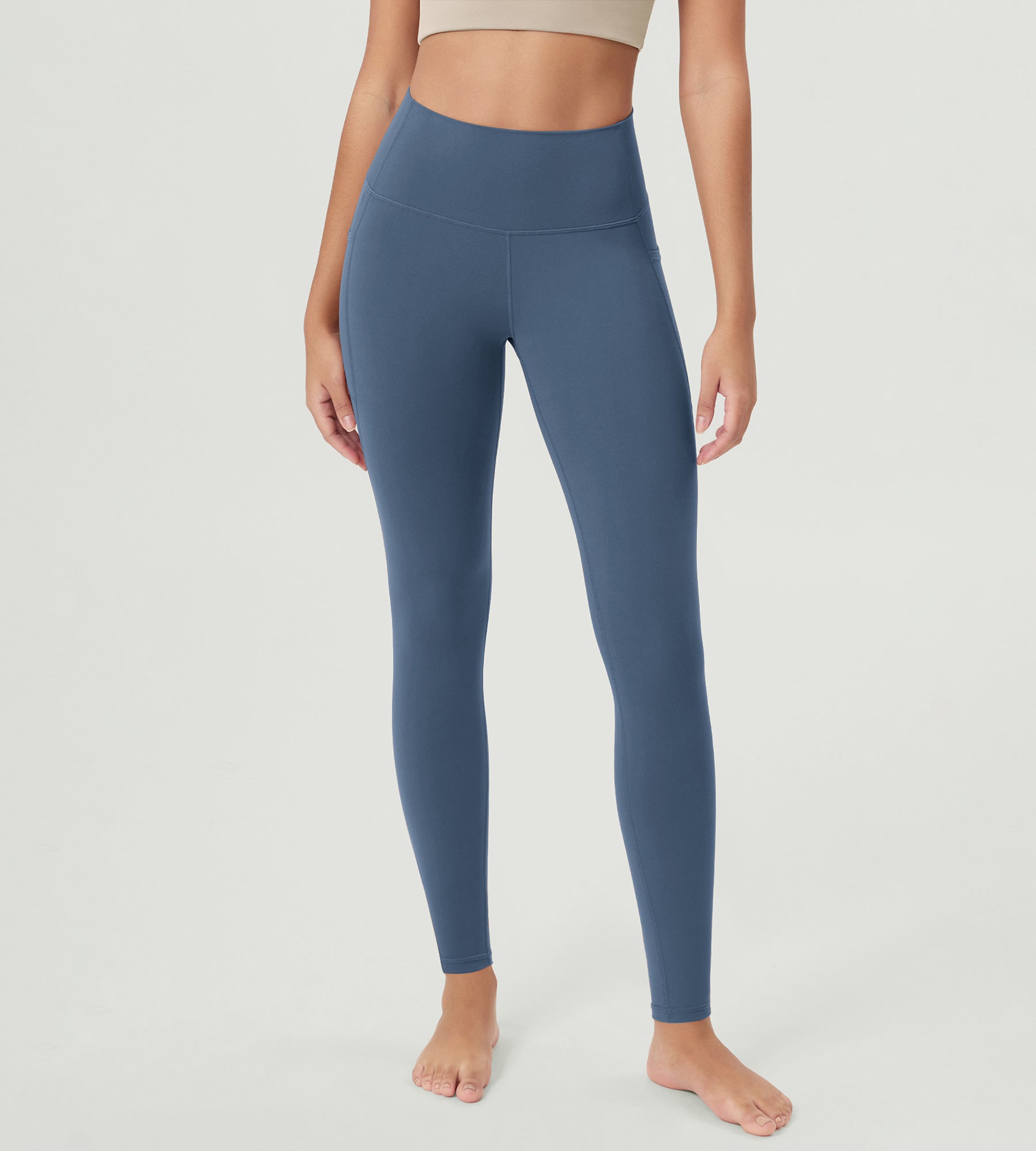 ODCLOUD 28â€?Buttery Soft Lounge Yoga Leggings with Pockets Ink Blue - ododos