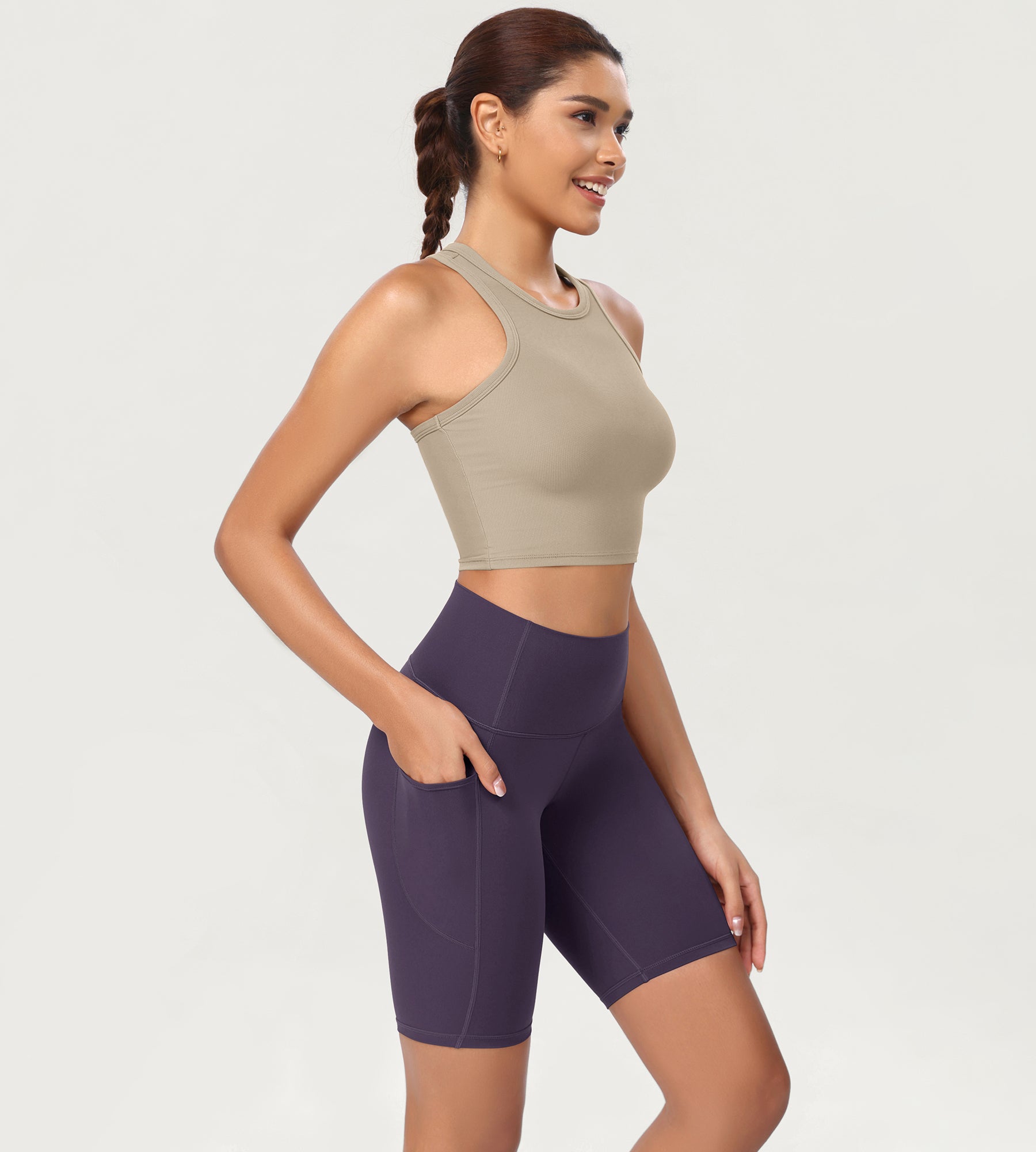 ODCLOUD 8" High Waist Lounge Yoga Shorts - ododos