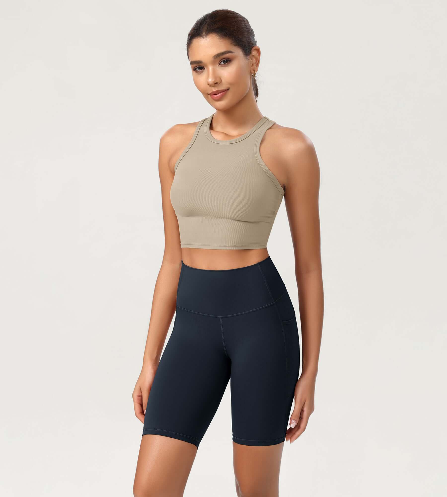 ODCLOUD 8 High Waist Lounge Yoga Shorts Deep Navy - ododos