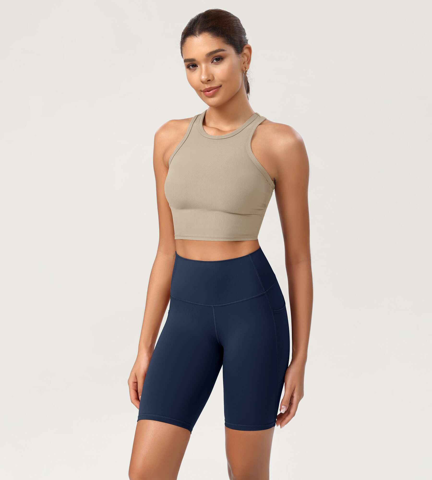 ODCLOUD 8 High Waist Lounge Yoga Shorts Navy - ododos