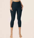 19" High Waist Yoga Capris with Pockets - ododos