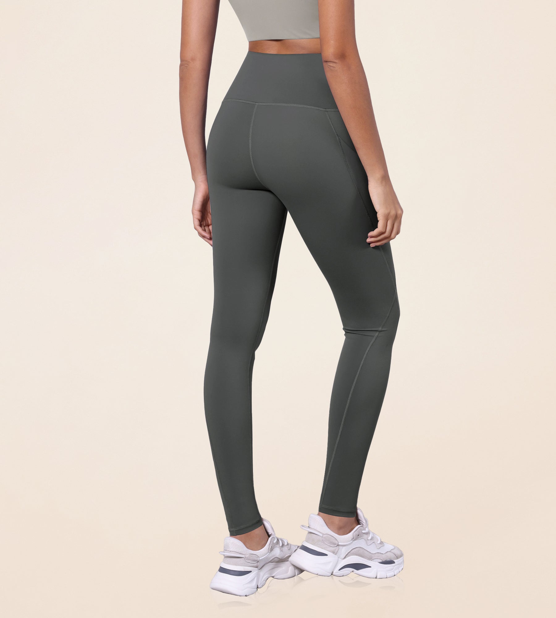 28" High Waisted Yoga Leggings with Pockets - ododos