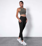 25” High Waisted Tummy Control Through Athletic Yoga Leggings with Pockets - ododos