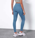 25” High Waisted Tummy Control Through Athletic Yoga Leggings with Pockets - ododos