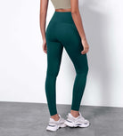 25” High Waisted Tummy Control Through Athletic Yoga Leggings with Pockets - ododos