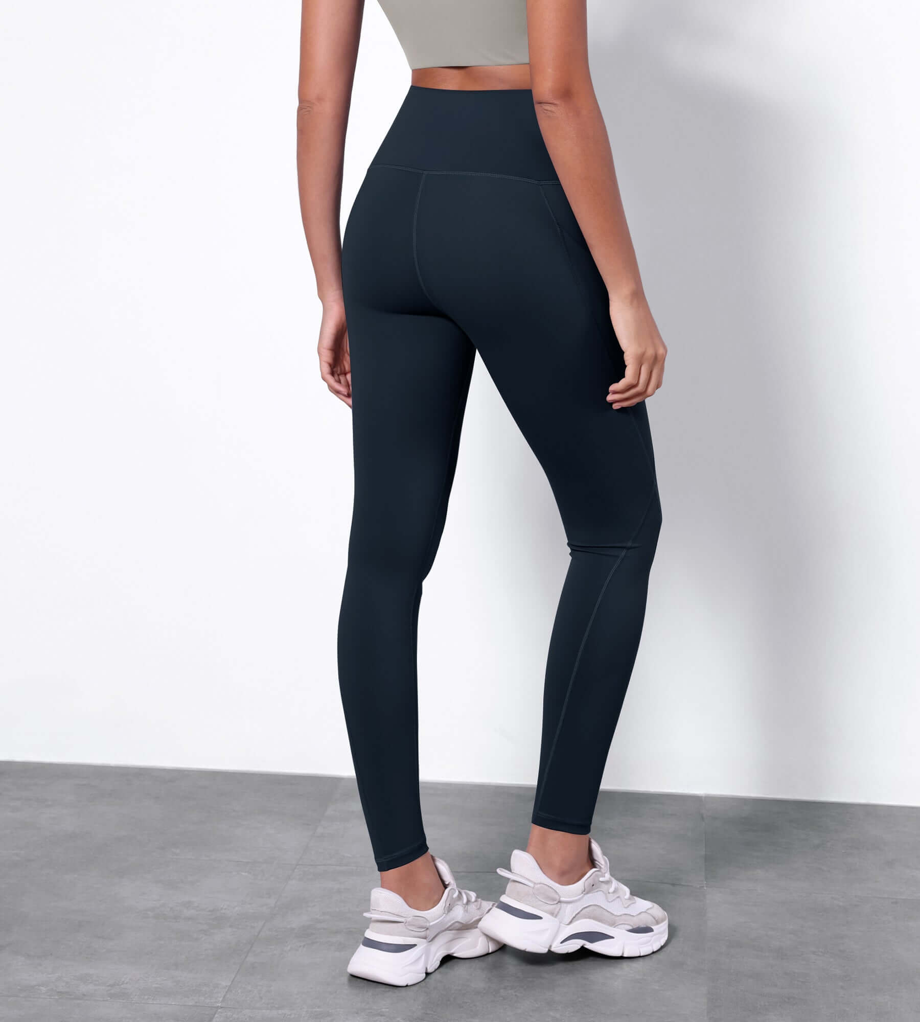 25” High Waisted Tummy Control Through Athletic Yoga Leggings with Pockets - ododos