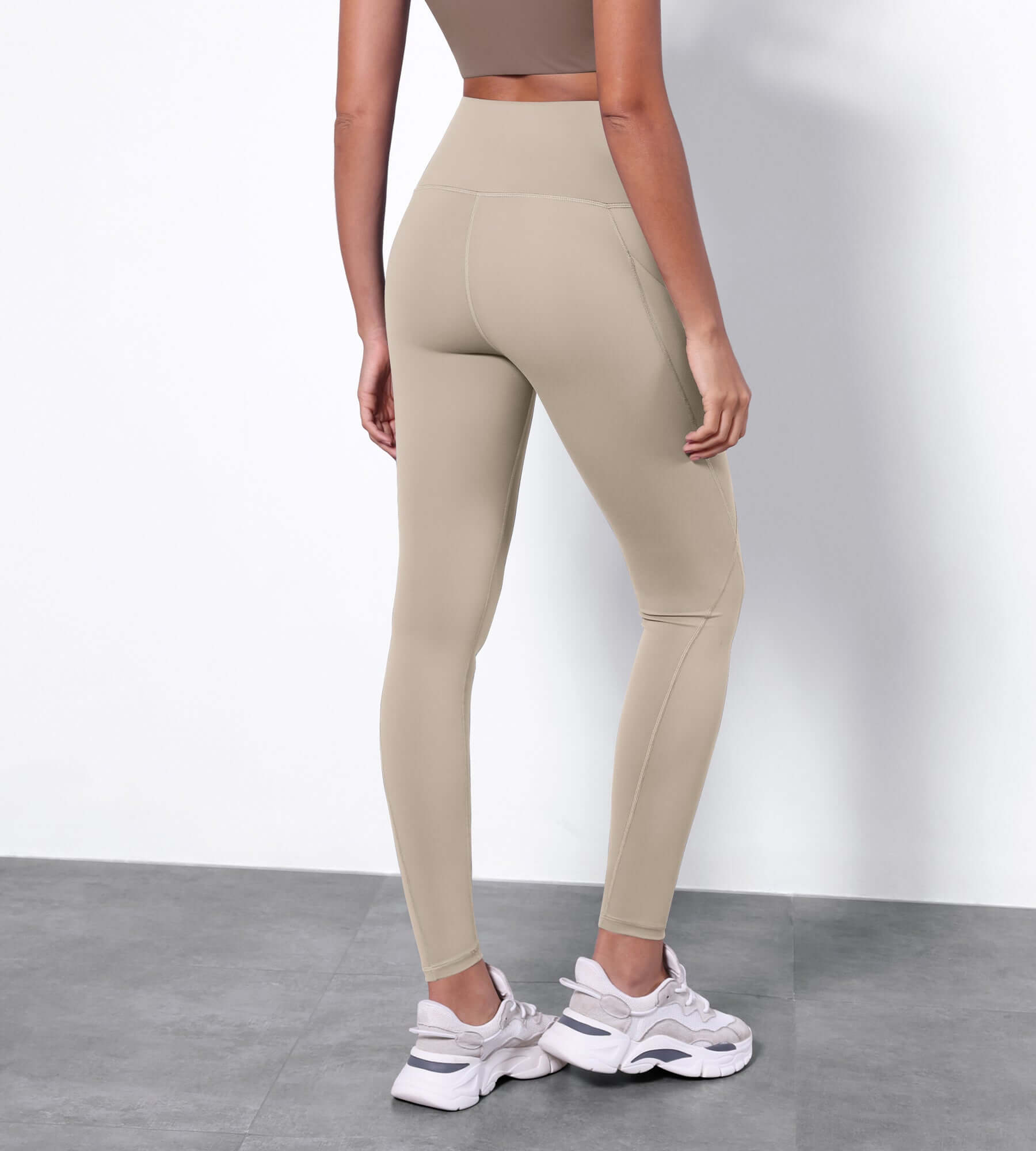 25” High Waisted Tummy Control Through Athletic Yoga Leggings with Pockets - ododos