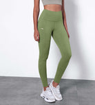 25” High Waisted Tummy Control Through Athletic Yoga Leggings with Pockets - ododos