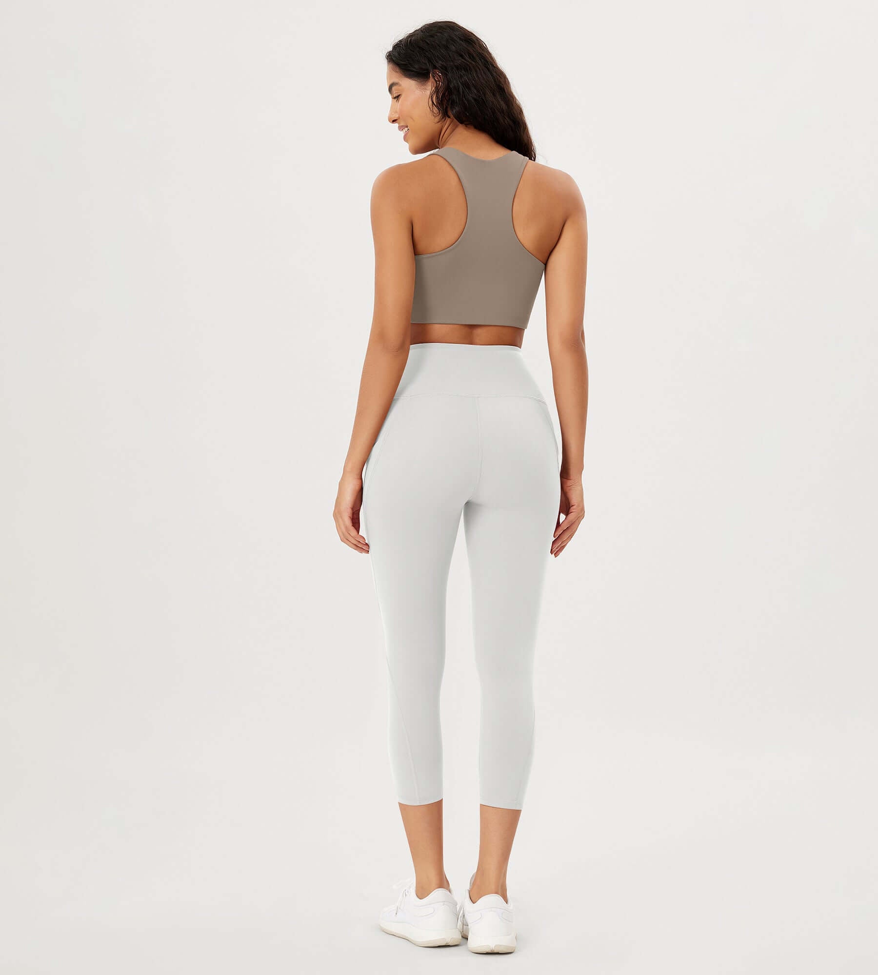 23â€?High Waisted Tummy Control Through Athletic Yoga Leggings with Pockets - ododos