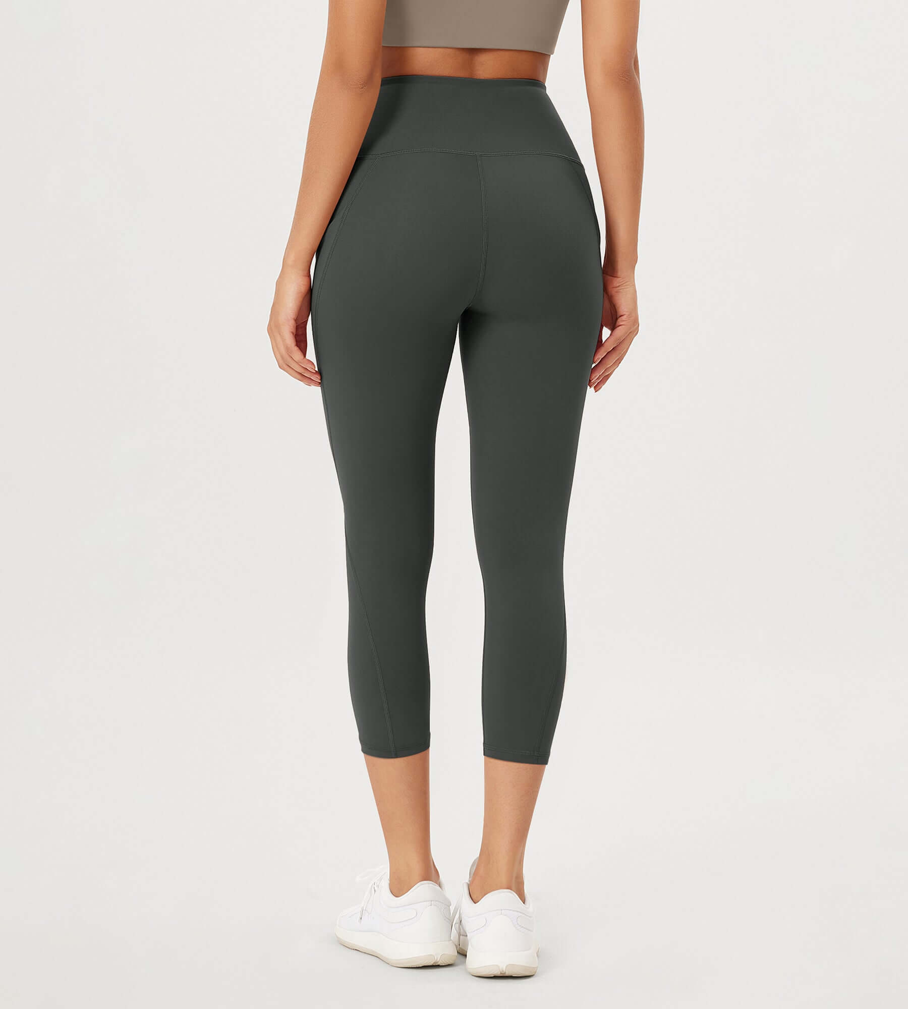 23â€?High Waisted Tummy Control Through Athletic Yoga Leggings with Pockets - ododos