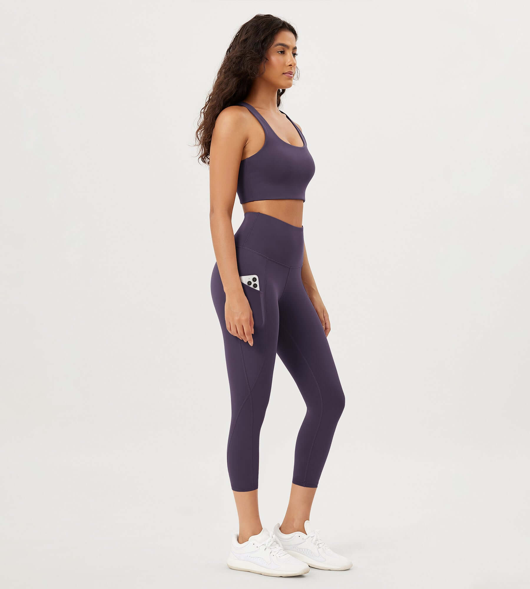 23â€?High Waisted Tummy Control Through Athletic Yoga Leggings with Pockets - ododos