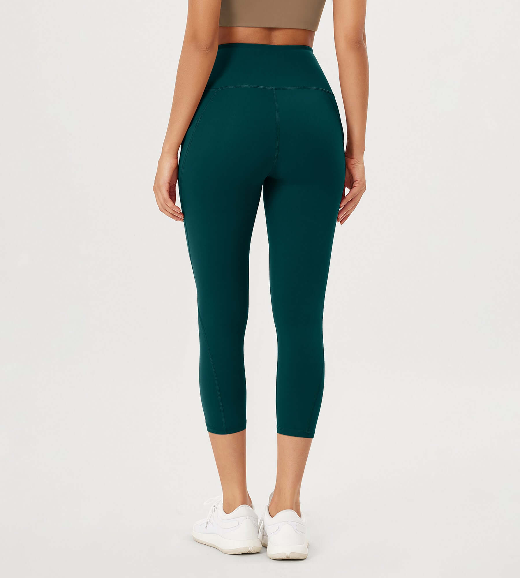 23â€?High Waisted Tummy Control Through Athletic Yoga Leggings with Pockets - ododos