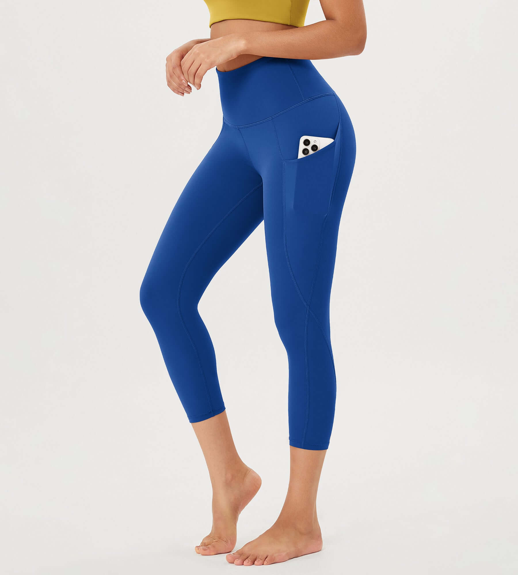 23â€?High Waisted Tummy Control Through Athletic Yoga Leggings with Pockets - ododos