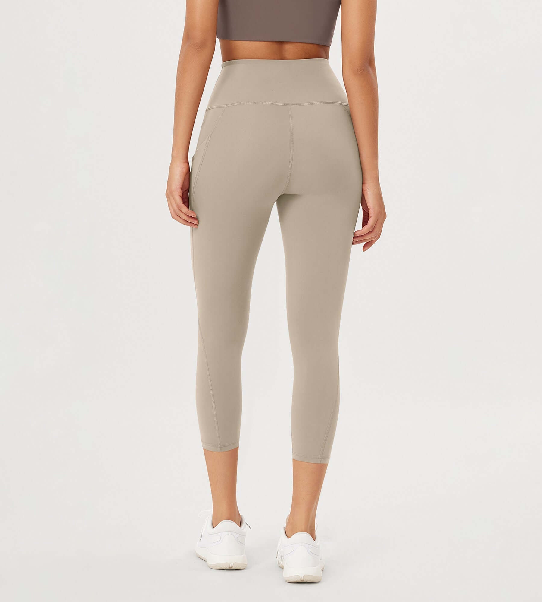 23â€?High Waisted Tummy Control Through Athletic Yoga Leggings with Pockets - ododos