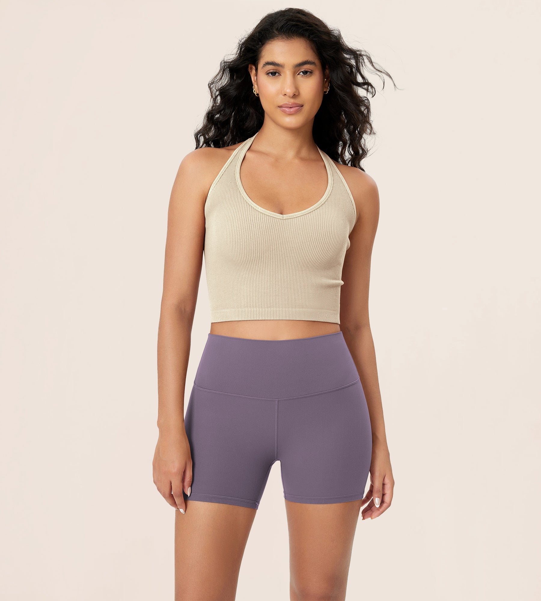 4 ODCLOUD Lounge Yoga High Waist Buttery Soft Biker Shorts Ash Violet - ododos