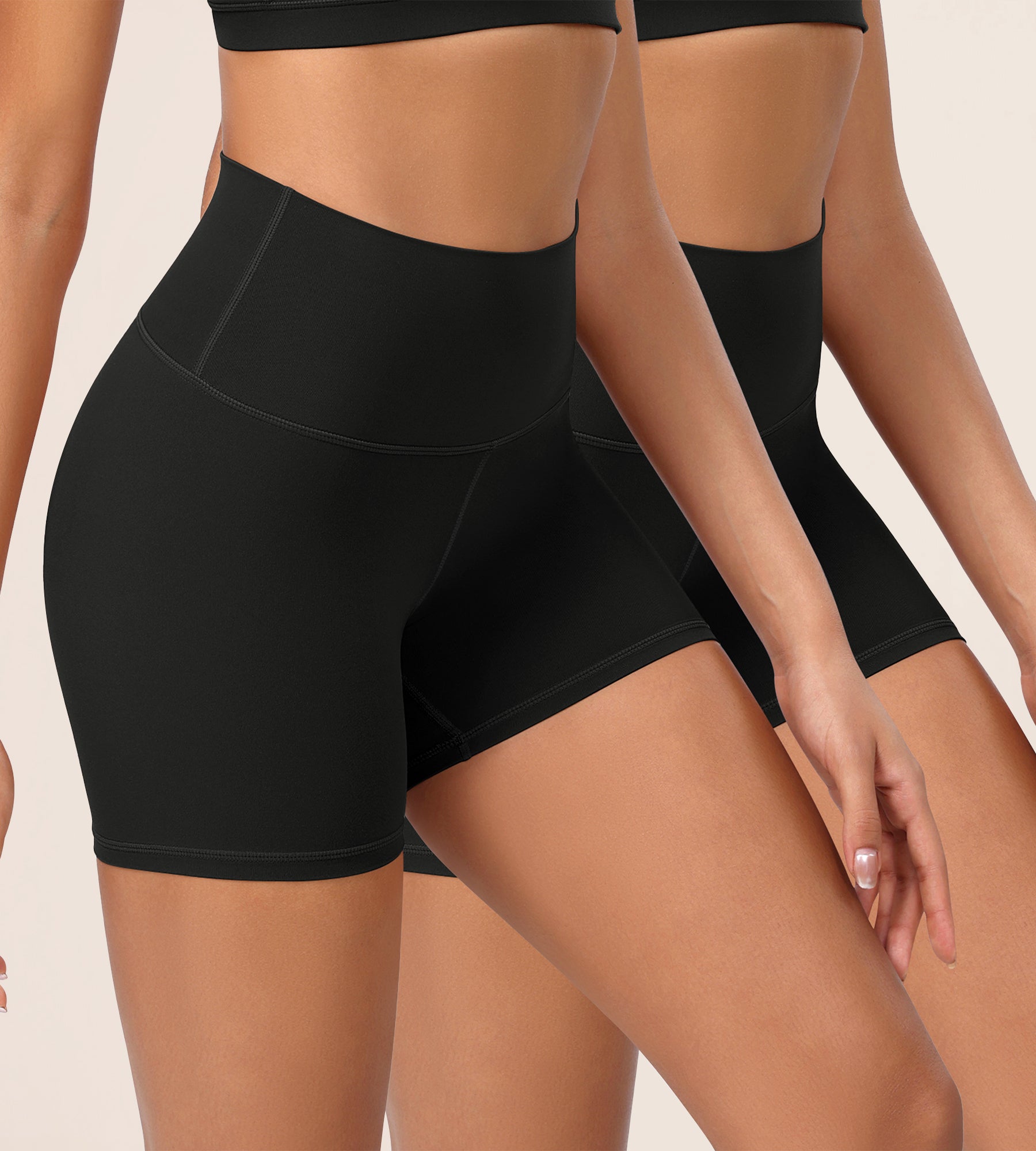 2-Pack 4" ODCLOUD Lounge Yoga High Waist Buttery Soft Biker Shorts - ododos