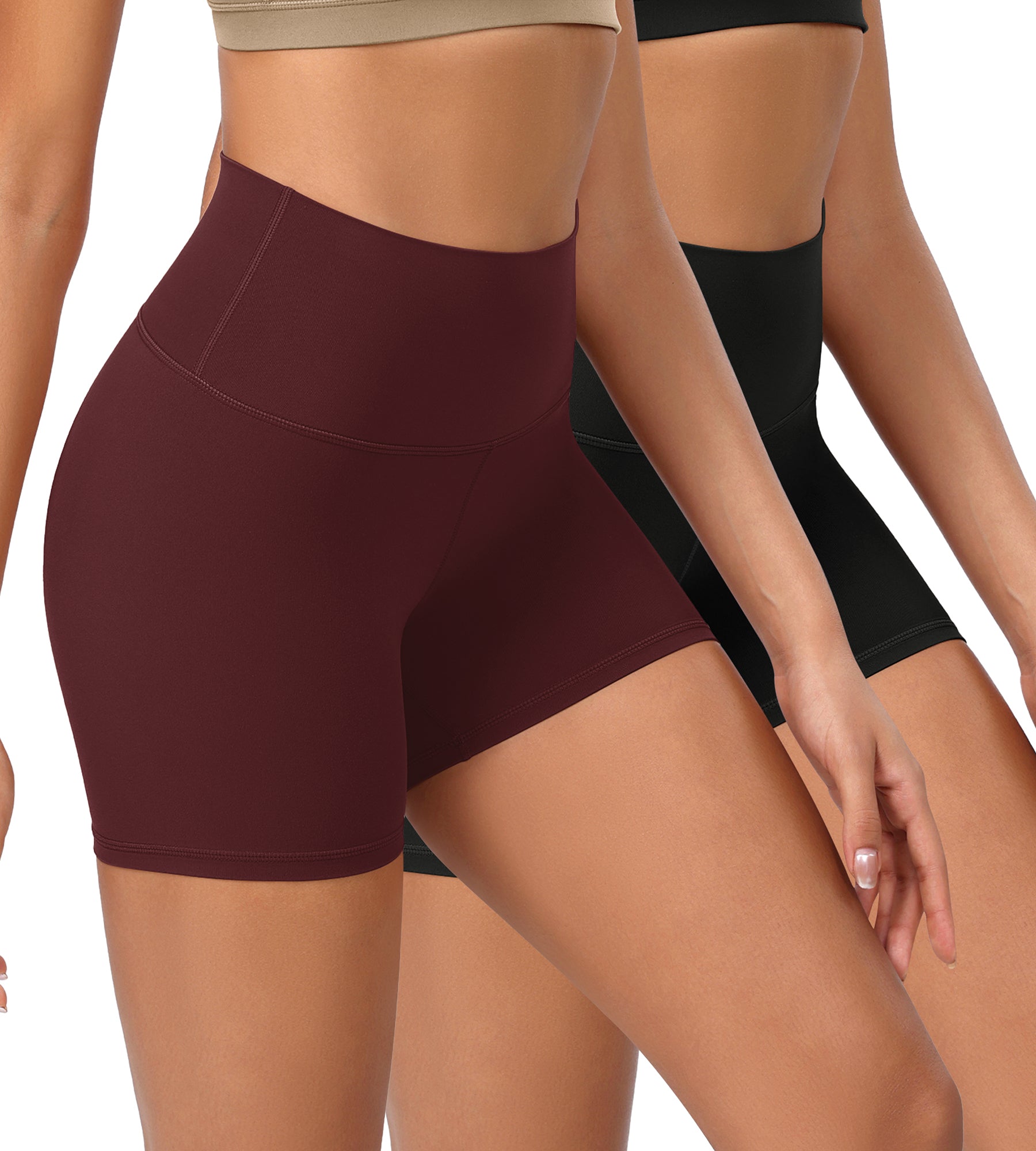 2-Pack 4" ODCLOUD Lounge Yoga High Waist Buttery Soft Biker Shorts - ododos