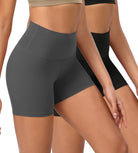 2-Pack 4" ODCLOUD Lounge Yoga High Waist Buttery Soft Biker Shorts - ododos