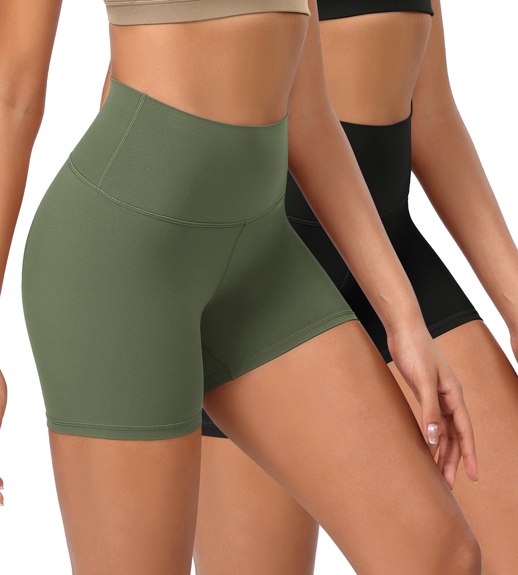 2-Pack 4" ODCLOUD Lounge Yoga High Waist Buttery Soft Biker Shorts - ododos